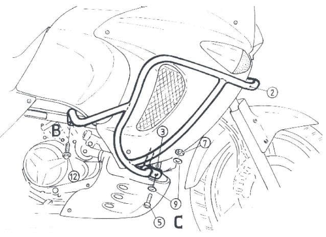 Honda XL 1000 V Varadero [1999-2002] - Motorvernstang