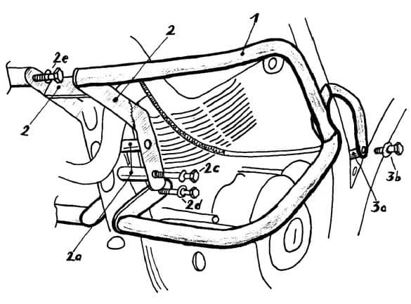 Yamaha XT 600 Ténéré [1988-1990] - Motorvern sett forfra