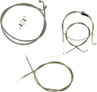 Harley Davidson Flhtcui [LA CHOPPERS] - Standard rustfritt stål dekket styrekabel/bremselinjesett