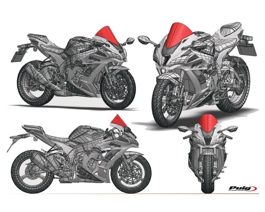 KAWASAKI ZX-10RR NINJA PERFORMANCE [2018] – R-Racer-skjerm – sterkt tonet