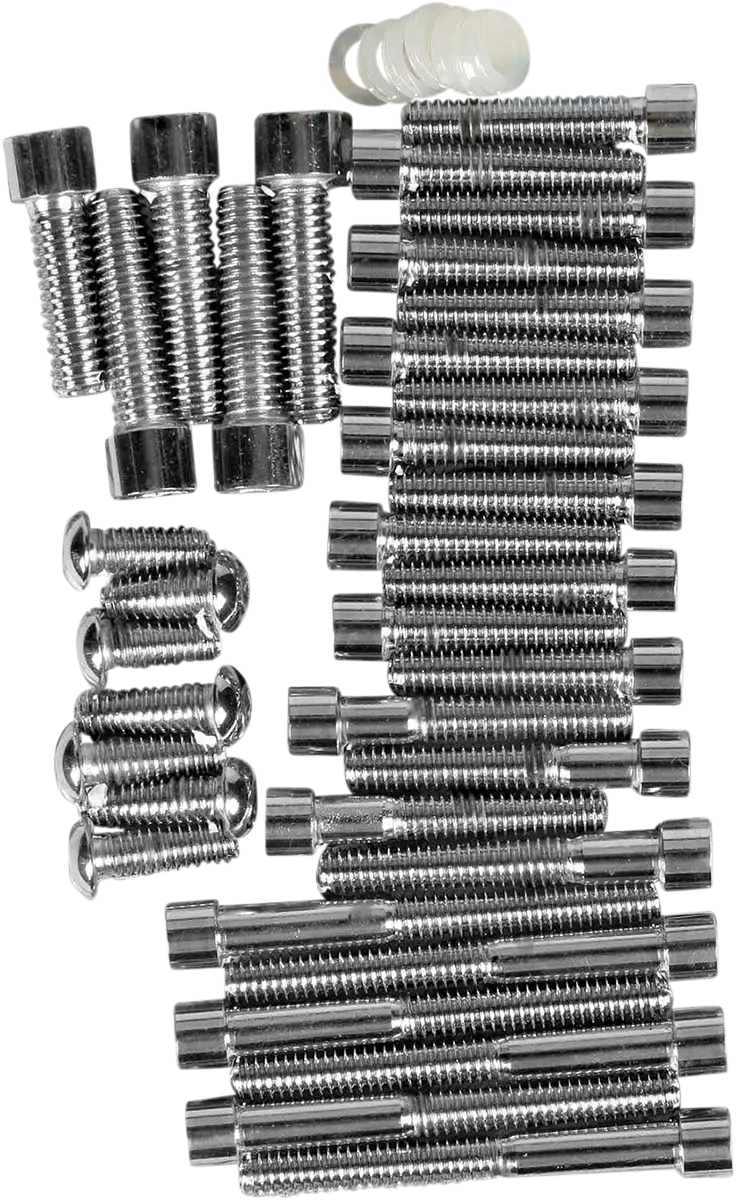 harley-davidson low rider s [DRAG SPECIALTIES] - Sett med skruer for kamaksel/primær/transmisjonsdeksel