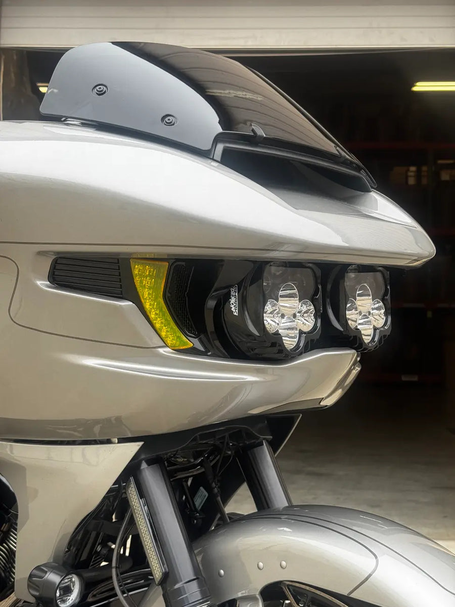 harley-davidson road glide st [CUSTOM DYNAMICS] – Shark Demon® integrerte blinklysventiler foran