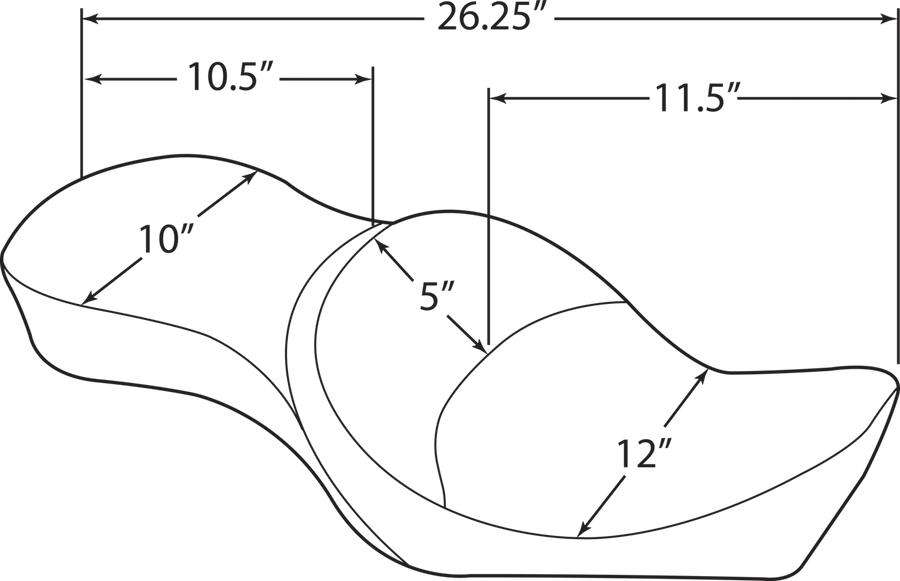 harley davidson touring [DRAG SPECIALTIES] – sete med dobbel trau i vinyl