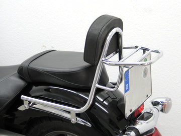 Yamaha XVS 1300 Midnight Star [2007-2016] - Sissy bar laget av rør med puter og bagasjestativ