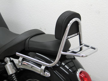 Triumph Rocket III Roadster [2010-2017] - Sissy Bar laget av rør med puter og bagasjestativ
