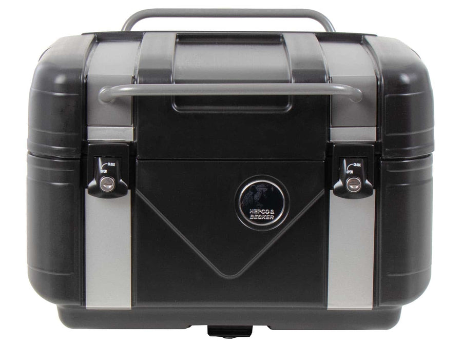Topcase [Hepco & Becker] - Gobi Black Edition med sølvinnlegg - for topcase-bærere