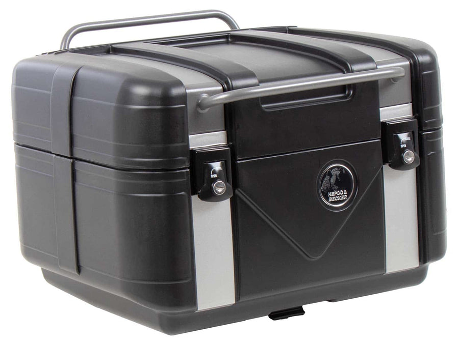 Topcase [Hepco & Becker] - Gobi Black Edition med sølvinnlegg - for topcase-bærere