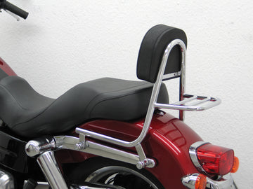 Harley Davidson Dyna Switchback [2010-2016] - Sissy Bar fra Rohr med Pillow and Bagage Rack