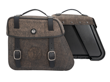 Motorsykkelveske [Hepco & Becker] - lærveskesett Rugged Cutout 19 L inkl. hurtigutløser - utskjæring