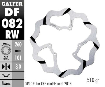 Red Moto CRF 450 RX Supermoto [2017-2018, 2020] - Oversize Wave® bremseskive - bilde 2