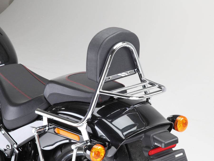 Harley Davidson Softail Fat Boy (Milwaukee -Eight 107/114) [2018] - Sissy Bar fra Rohr med pute og bagasjestativ