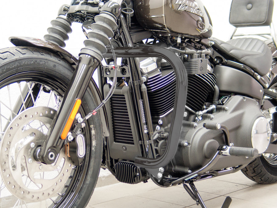 Harley Davidson Softail (Milwaukee -iight 107/114) [2018] - beskyttelsesbar, stor versjon laget av 38 mm rør, konisk form, svart