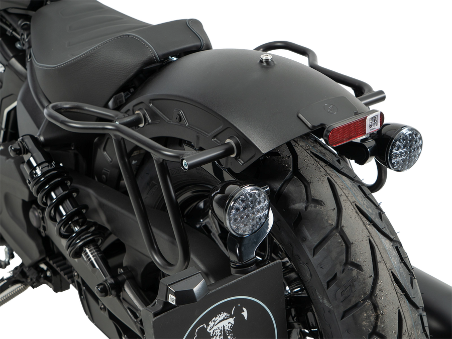 Indian Sport Scout Sixty [2026] - Set: Ledertaschenhalter Cutout schwarz inkl. Rugged Ledertaschen schwarz