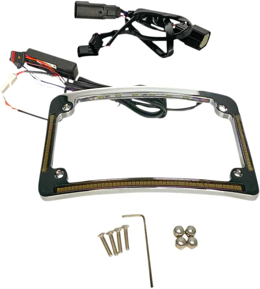 harley davidson flhr [CUSTOM DYNAMICS] – LED-radius nummerskiltramme