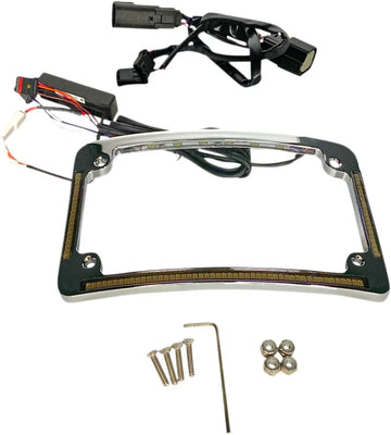 harley davidson fltruse [CUSTOM DYNAMICS] – LED-radius nummerskiltramme - 0