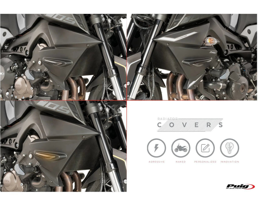 YAMAHA MT-09 SP [2020] – Radiatorhette – Mattsvart