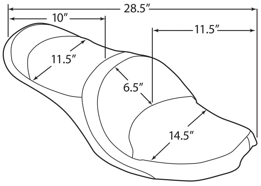 harley davidson touring [DRAG SPECIALTIES] – sete med dobbel trau i vinyl