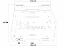 Motorsykkelveske [Hepco & Becker] - Xtravel Basic erstatningsmonteringsplate høyre – universal