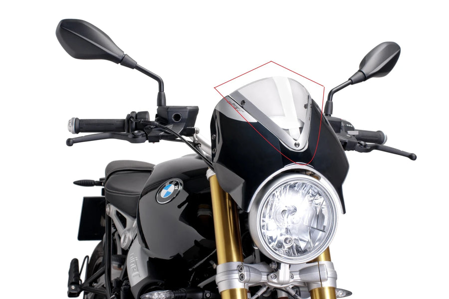 BMW R NINET URBAN S [2024] – RetroVision frontrutevisir – gjennomsiktig