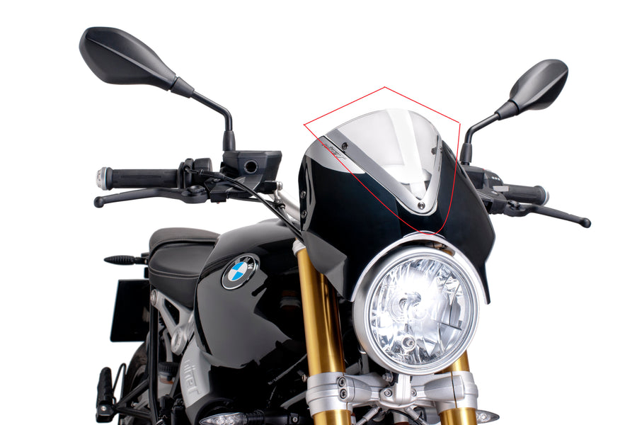 BMW R NINET URBAN S [2024] – RetroVision frontrutevisir – gjennomsiktig
