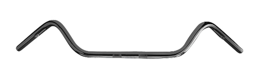 Motorsykkeldriver Ø 25 - Styret for Chopper og Cruiser 885 mm bred, svart