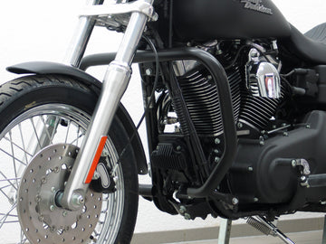 Harley Davidson Dyna Glide Low Rider [2015-2017] - beskyttelsesbar, stor versjon laget av 38 mm rør, kantete form, svart