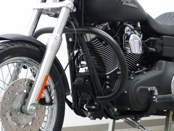 Harley Davidson Dyna Glide Low Rider [2015-2017] - beskyttelsesbar, stor versjon laget av 38 mm rør, rund form, svart