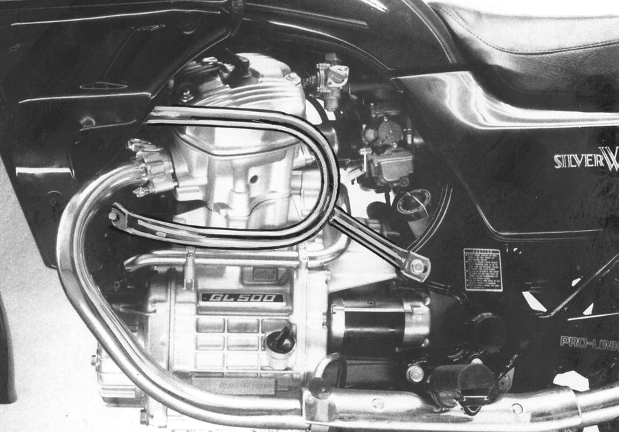 Honda CX 500/650 (også E + C) + GL 500/650 med radiatordeksel i aluminium - beskyttelsesstang