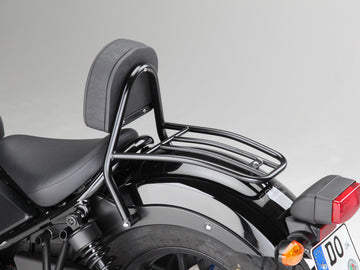 Honda CMX 500 Rebel (PC56A) 2017- [2017] - Driver Sissy Bar med puter og bagasjestativ, svart