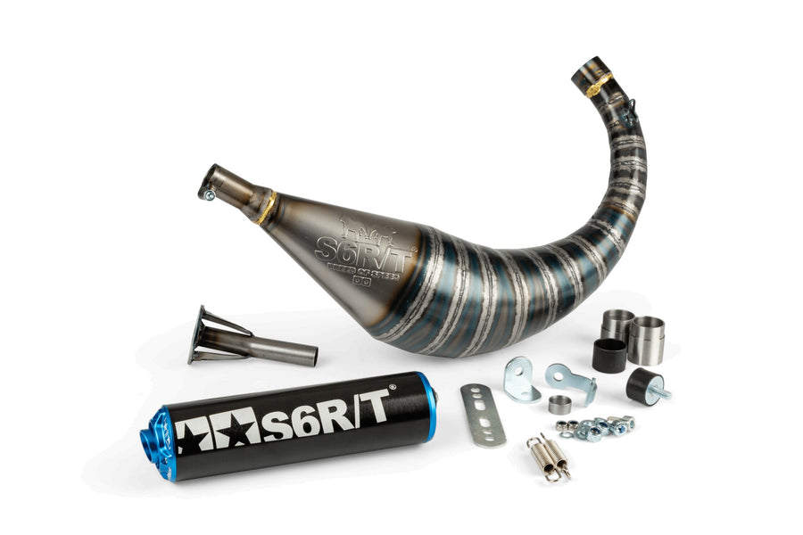Beta RR Enduro 50 2T - Auspuff R/T 70 - 80 Schwarz / Blau