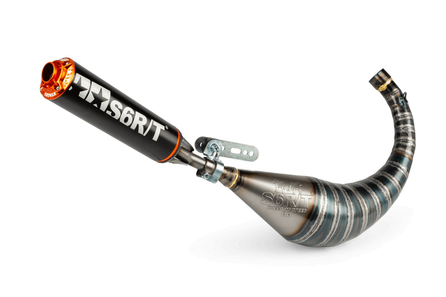Beta RR Enduro 50 2T - Auspuff R/T 70 - 80 Schwarz / Orange