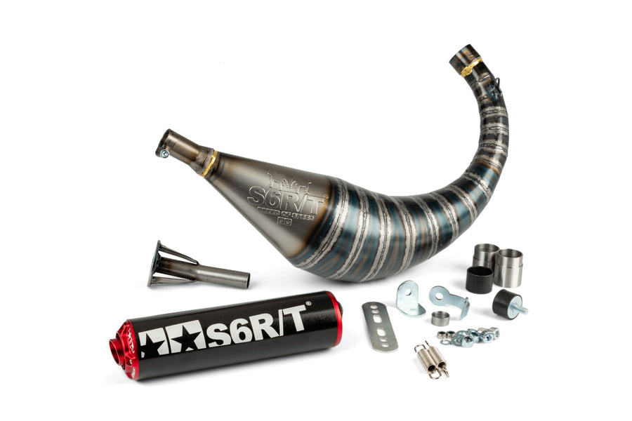 Beta RR Enduro 50 2T - Auspuff R/T 70 - 80 Schwarz / Rot