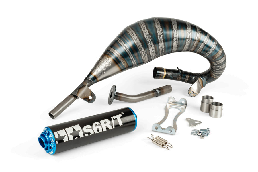 Beta RR Enduro 50 2T - Auspuff R/T 70 - 80 Schwarz / Blau