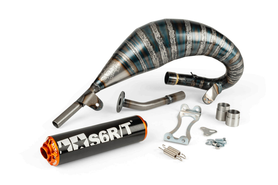 Beta RR-T SM 50 2T - Auspuff R/T 70–80 Schwarz / Orange
