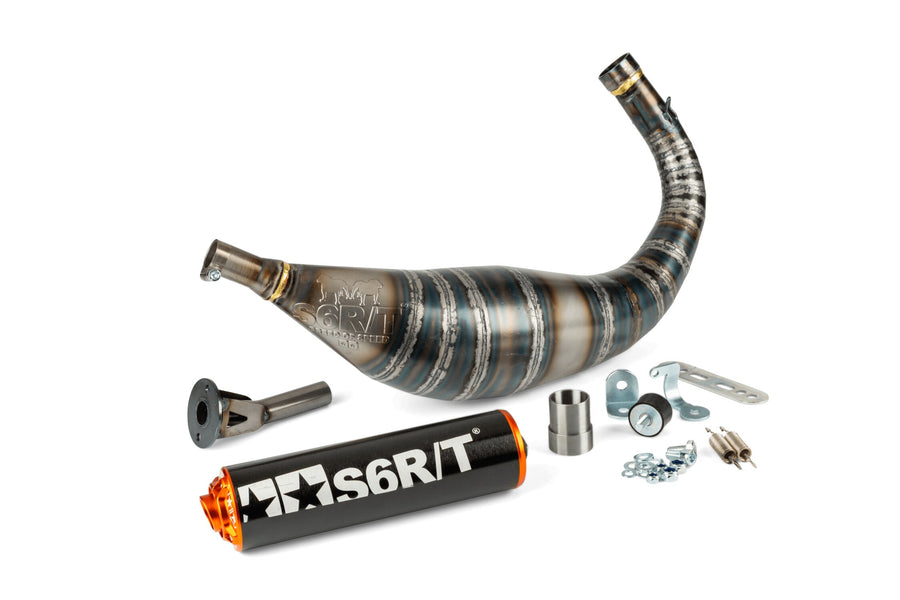 Beta RR Enduro 50 2T - Auspuff R/T 80–90 Schwarz / Orange