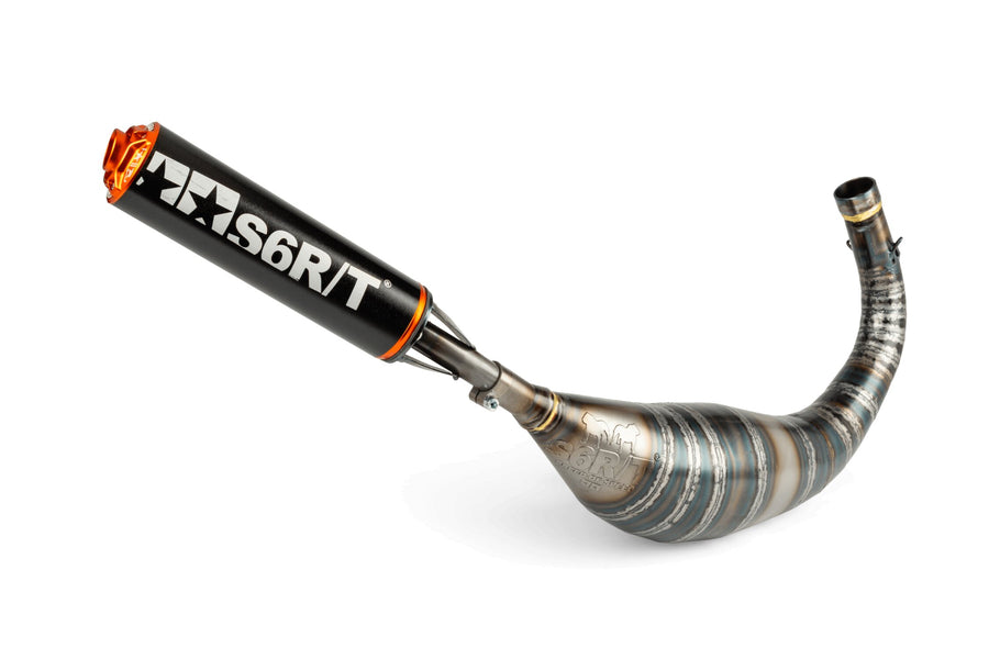 Beta RR Enduro 50 2T - Auspuff R/T 80–90 Schwarz / Orange