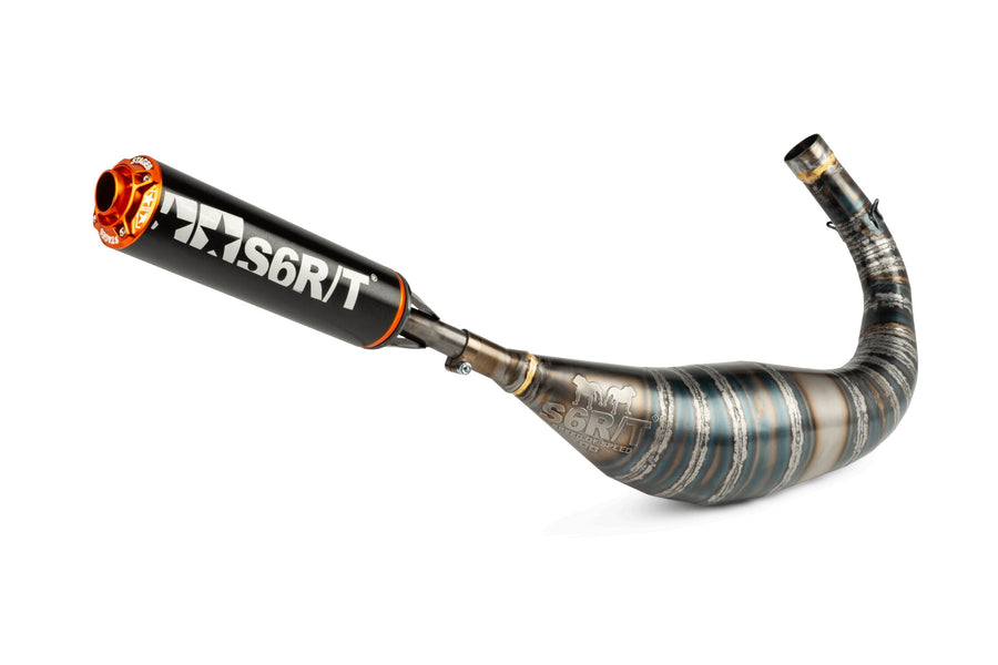 Beta RR Enduro 50 2T - Auspuff R/T 90-100 Schwarz/Orange