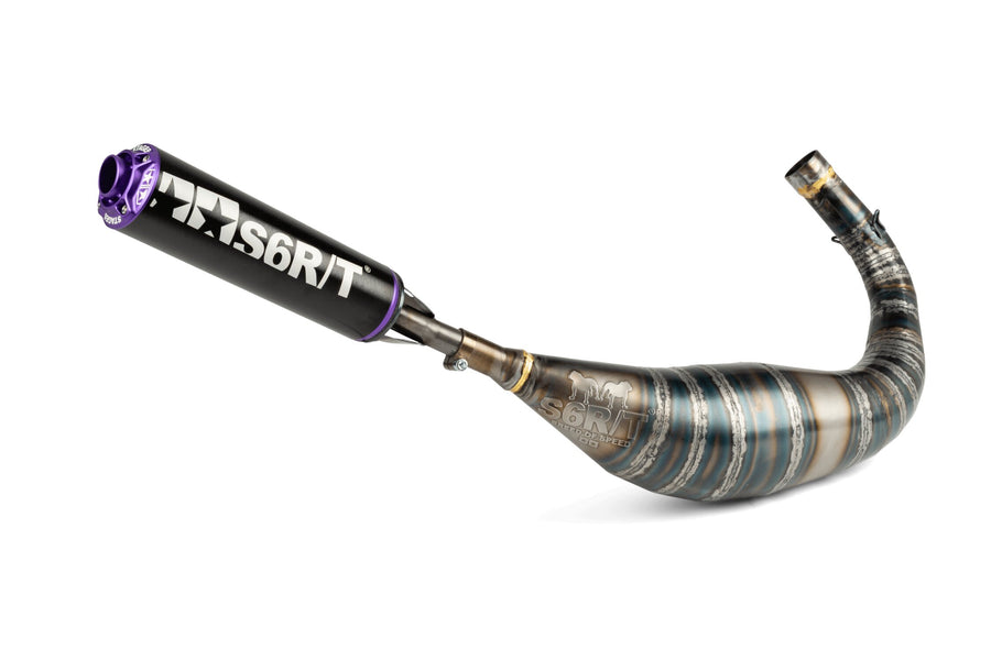 Generic Trigger X-Enduro 50 2T AM6 - Auspuff R/T 90-100 Schwarz/Lila