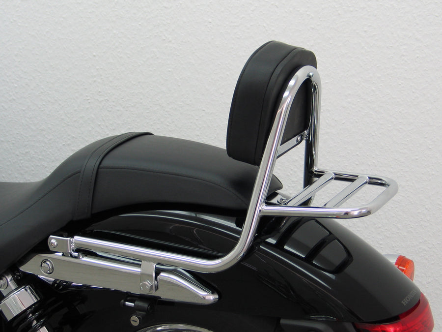 Honda Shadow VT 750 C Black Spirit [2010-2011] - Sissy bar laget av rør med puter og bagasjestativ