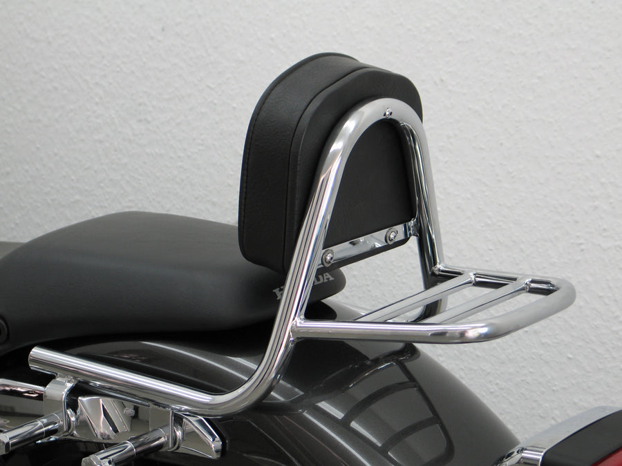 Honda VT 750 S (kjede) [2010-2011] - Sissy bar laget av rør med puter og bagasjestativ