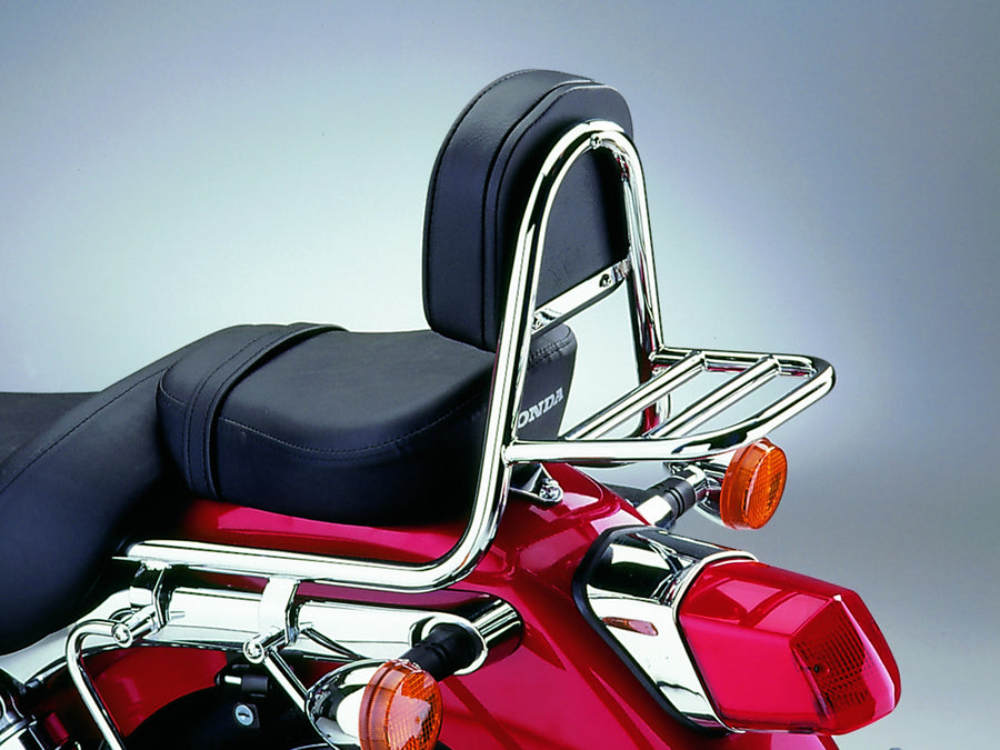 Honda VT 125 Shadow [1999-2007] - Sissy bar laget av rør med puter og bagasjestativ