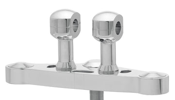 Aluminiumsstigning for styret med 31-aluminiums stigerør for styret med 31,75 mm (1 1/4 ′) Ø, 75 mm høy, polert. Med 1/2 ″ UNC -tråd.