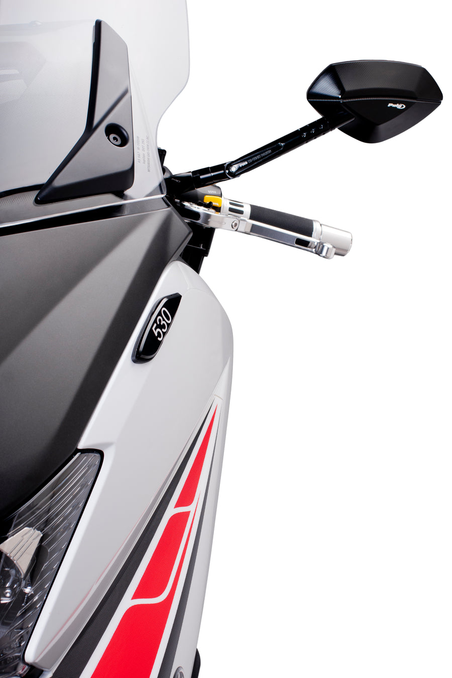 YAMAHA T-MAX 530 SX [2019] – Dekselsett for OEM speil – Svart