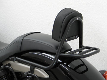 Honda Shadow VT 750 C Black Spirit [2010-2011] - Sissy bar laget av rør med puter og bagasjestativ, svart