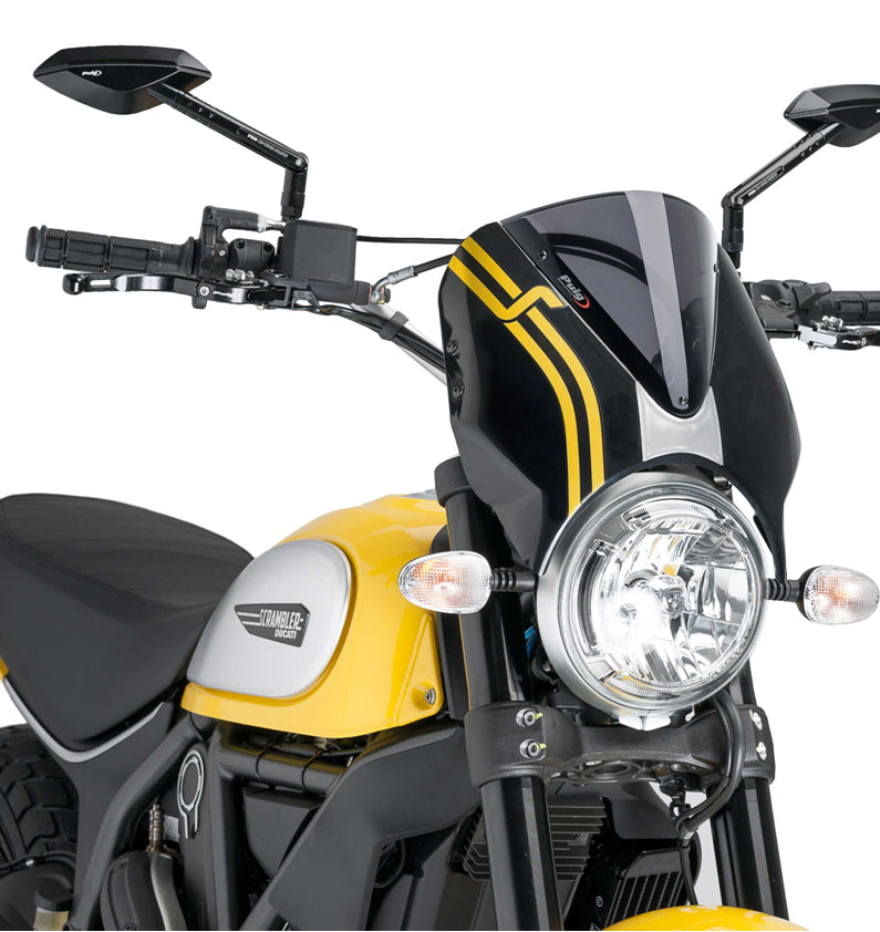 DUCATI SCRAMBLER 800 ICON DARK [2025] – RetroVision frontrutevisir – svart