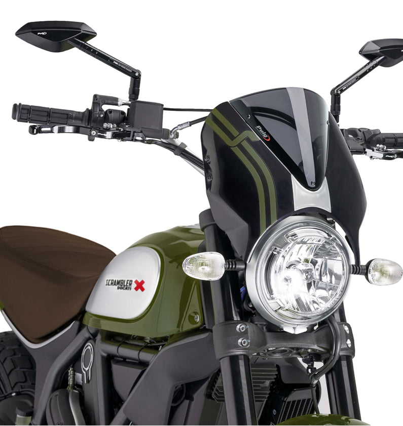 DUCATI SCRAMBLER 800 ICON DARK [2025] – RetroVision frontrutevisir – svart