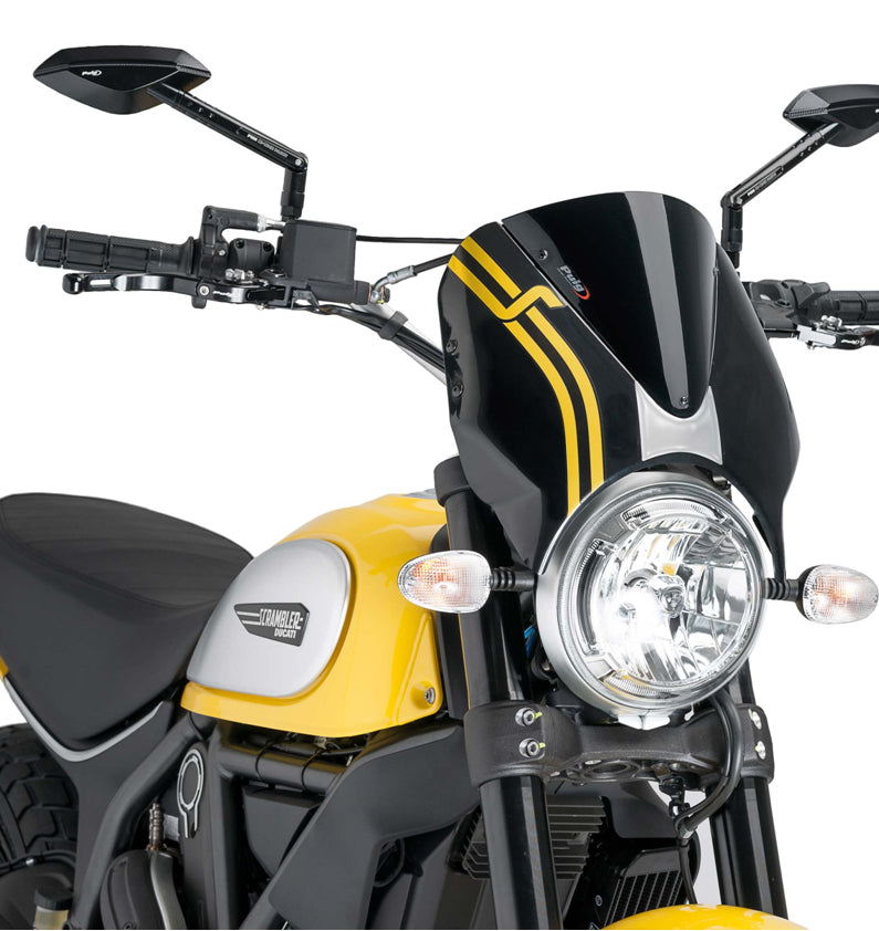 DUCATI SCRAMBLER 800 ICON DARK [2025] – RetroVision frontrutevisir – svart