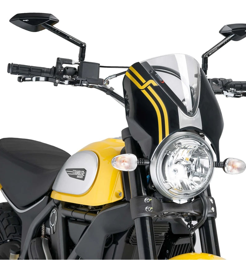 DUCATI SCRAMBLER 800 ICON DARK [2025] – RetroVision frontrutevisir – svart