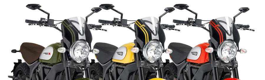 DUCATI SCRAMBLER 800 ICON DARK [2025] – RetroVision frontrutevisir – svart