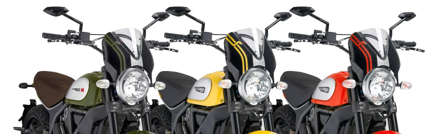 DUCATI SCRAMBLER 800 ICON DARK [2025] – RetroVision frontrutevisir – svart